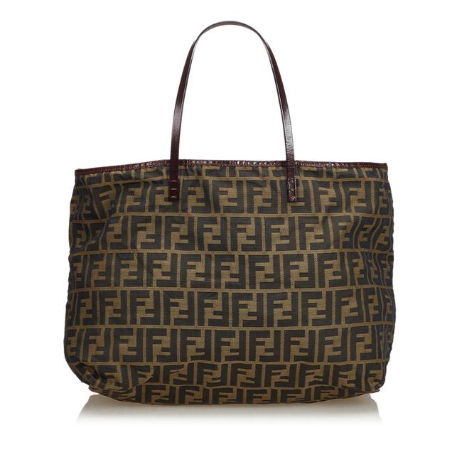 Fendi Bag Zucca Jacquard Brown Blend Tote 