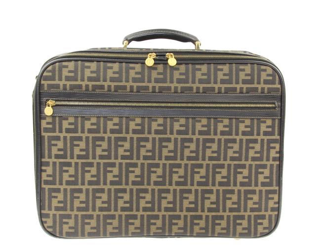 Fendi Zucca Luggage Brown Canvas WeekendTravel Bag 