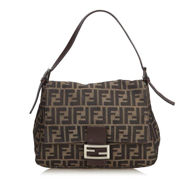 Fendi Zucca Mamma Brown Canvas Baguette 