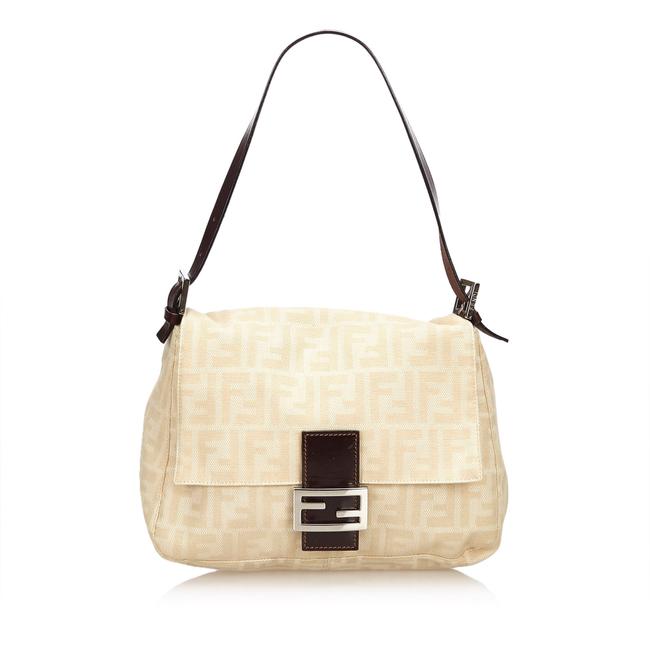 Fendi Zucca Mamma Brown Fabric X Jacquard X Leather X Others Baguette 