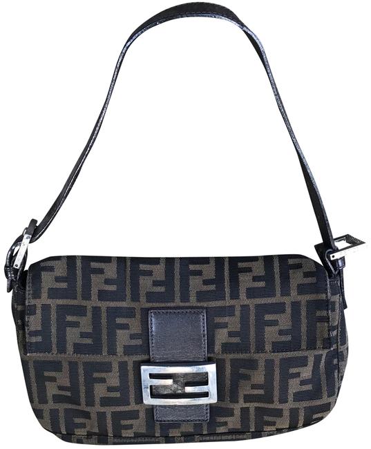Fendi Zucca Monogram Brown Canvas Baguette 