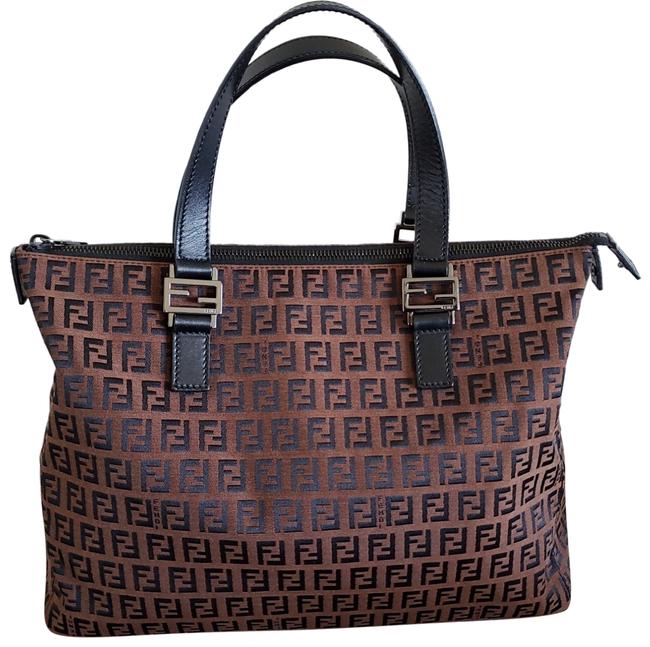 Fendi Zucca Monogram Brown Canvas Tote 