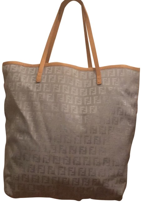 Fendi Zucca Monogram Pale Blue Canvas Tote 