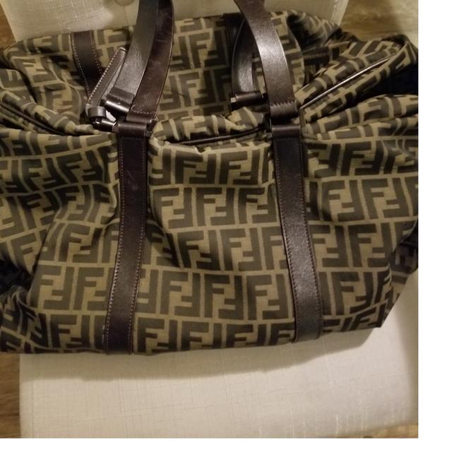 Fendi Zucca Overnight Coated Canvas WeekendTravel Bag 