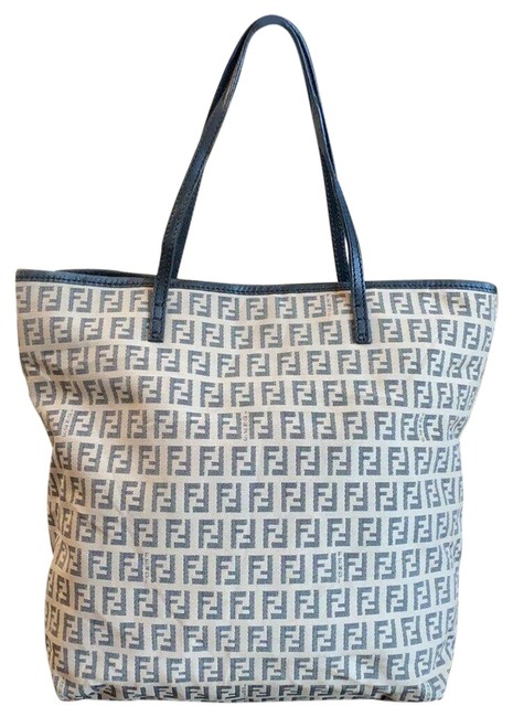 Fendi Zucca Pattern Medium Handbag 8bh074 Brown Canvas Leather Tote 