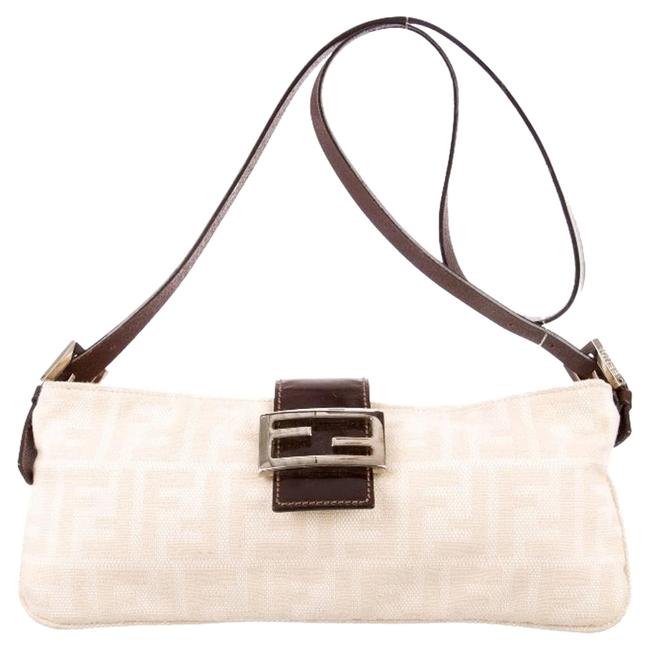 Fendi Zucca Print Beige Shoulder Bag 