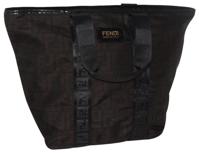 Fendi Zucca Print Black Nylon Tote 