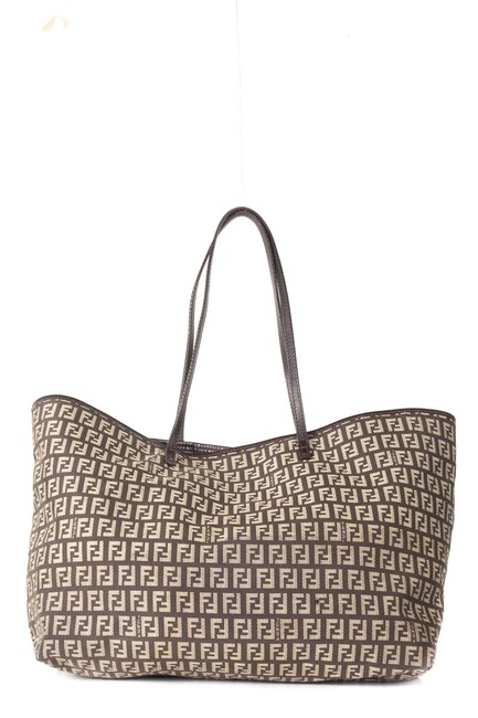 Fendi Zucca Print Brown Canvas Tote 