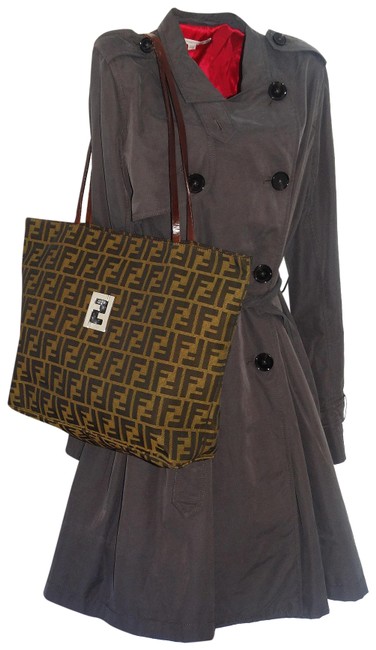 Fendi Zucca Print Tobacco Canvas Tote 