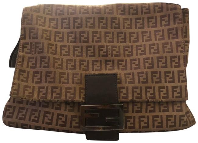 Fendi Shoulder Zucca Tobacco and Brown Messenger Bag 