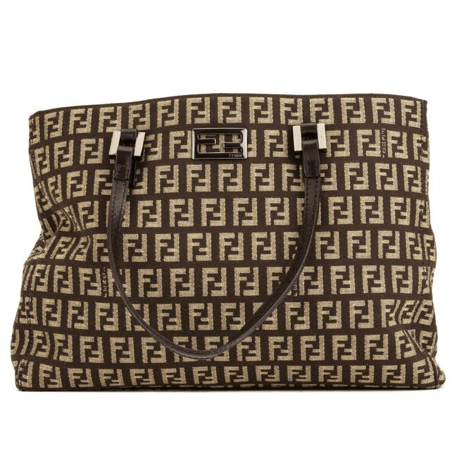 Fendi Zucca Small 4026015 Brown Canvas Tote 