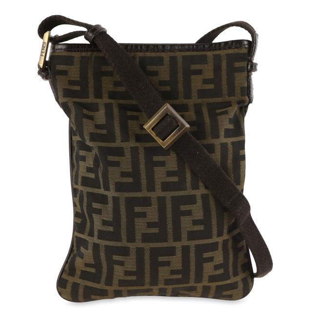Fendi Zucca Small Brown Canvas Messenger Bag 