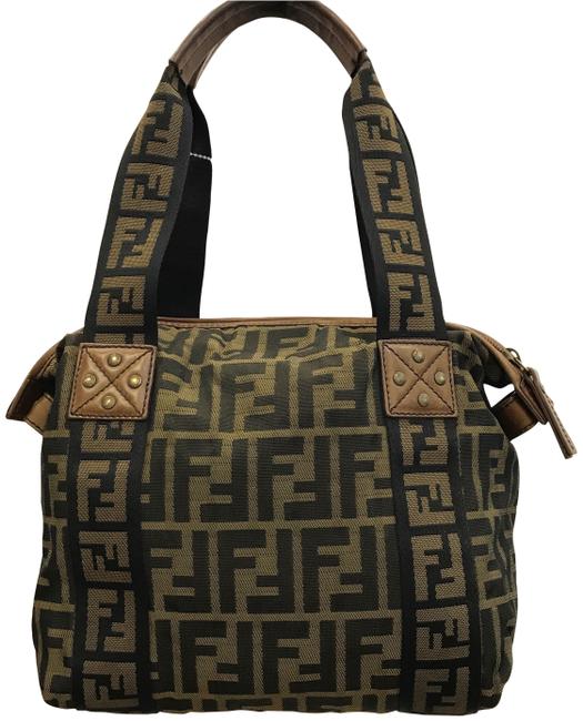 Fendi Zucca Small Brown Canvas Tote 