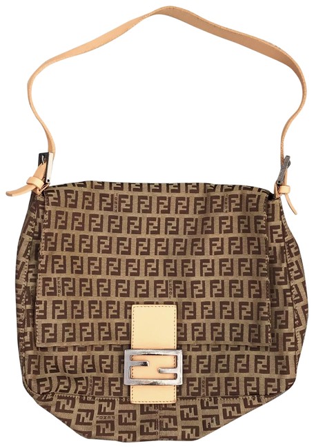 Fendi Zucca Tan Baguette 