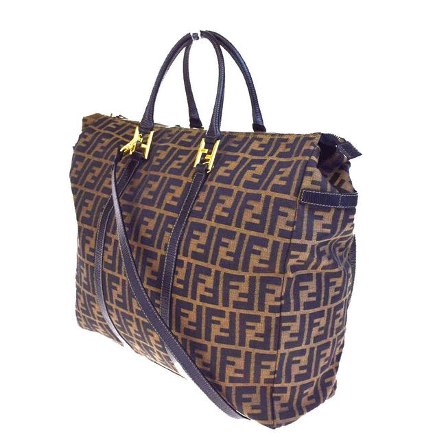 Fendi Zucca Vintage Brown Canvas WeekendTravel Bag 
