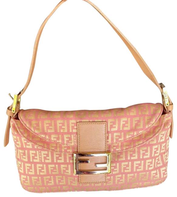 Fendi Zucchino Rosa Banana Naturale Pink Baguette 