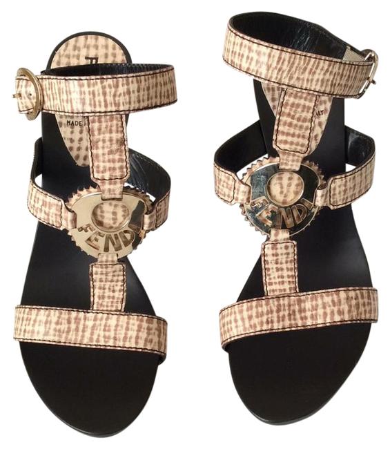 Fendi Beige Bone Strappy Sandal Formal Shoes 