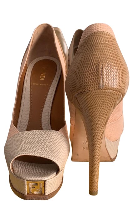 Fendi Beige Pink Platforms 