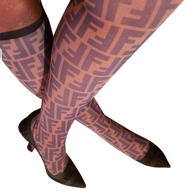 Fendi Black and Brown Colibri Boots Booties 