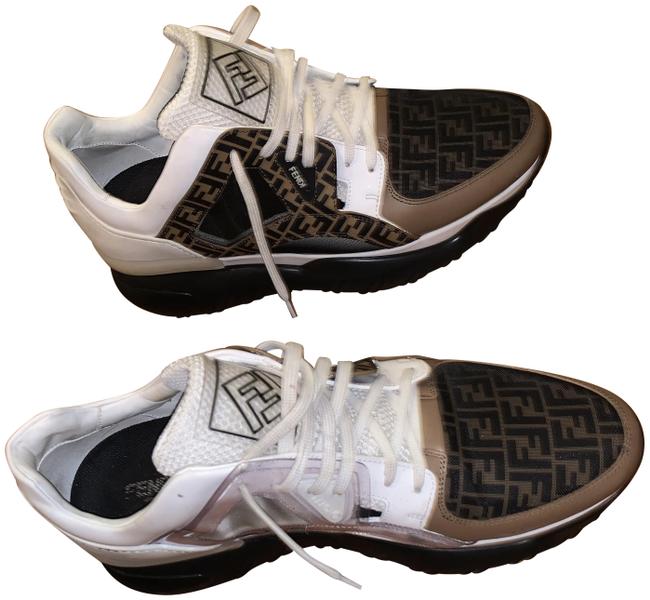 Fendi Black and Brown Roma Flats 