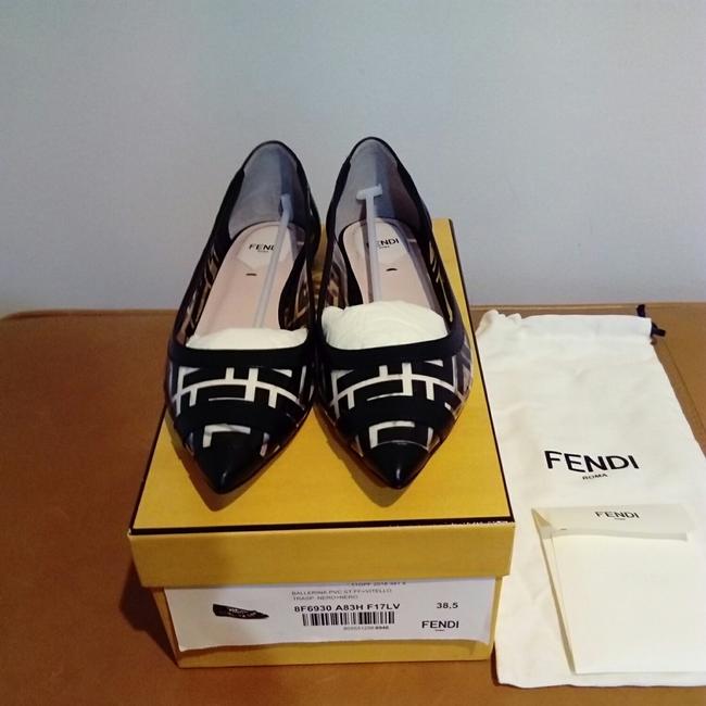 Fendi Black Ballerina Pvc St Flats 