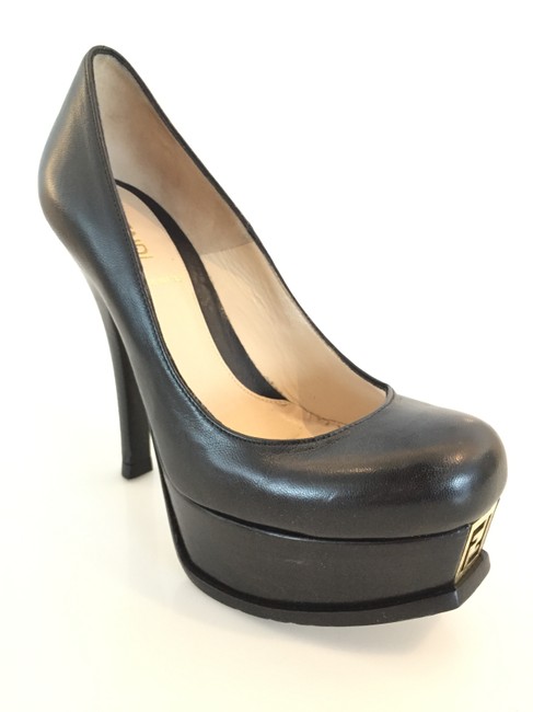 Fendi Black Fendista Platform Pumps 