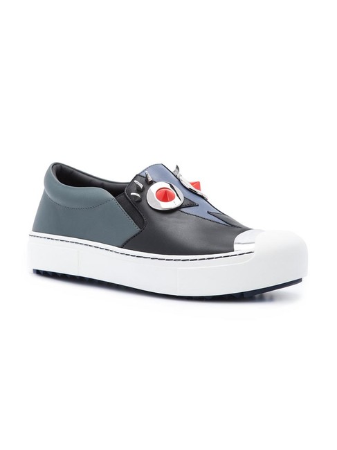 Fendi Black Green Monster Sneakers 