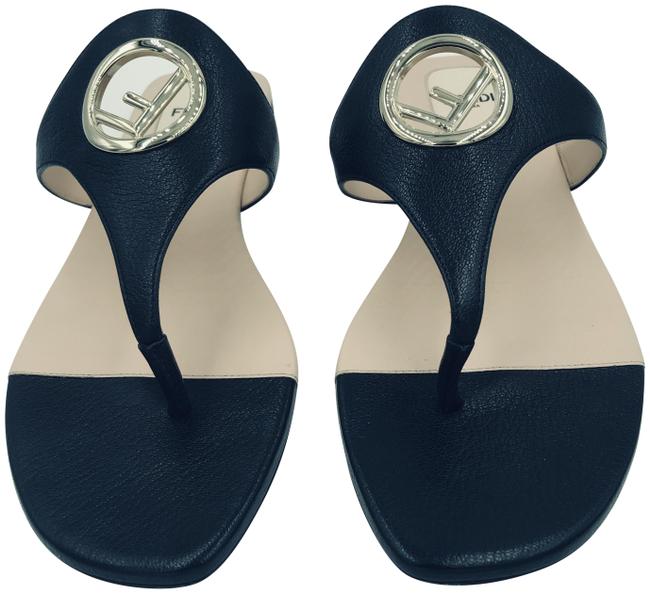 Fendi Black Infardito Capra Sandals 