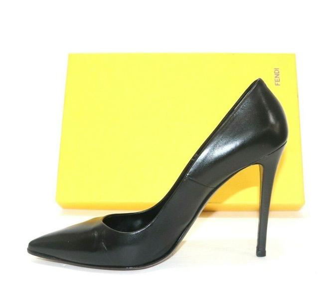 Fendi Black Leather Heels It Pumps 