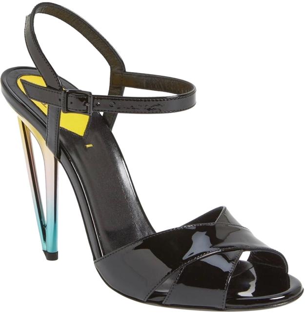 Fendi Black Lidia Criss Sandals 