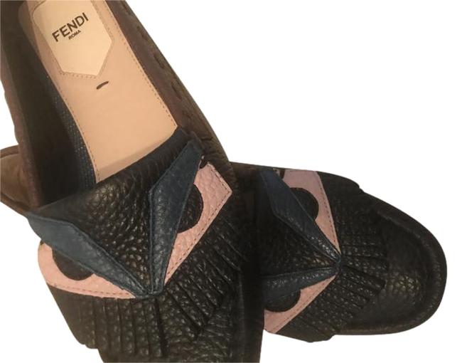 Fendi Black Moccasin Flats 