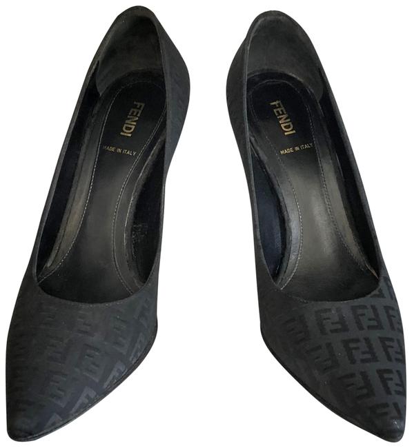 Fendi Black Monogram Pumps 