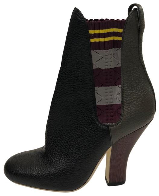 Fendi Black New Leather Ankle Boots Booties 