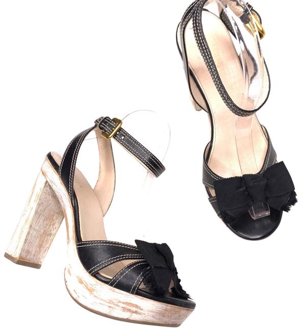 Fendi Black Painted Shiplap Platforms 