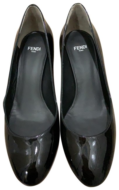 Fendi Black Patent Pumps 