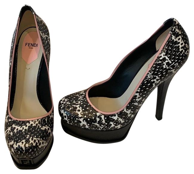 Fendi Black Python Platforms Pumps 
