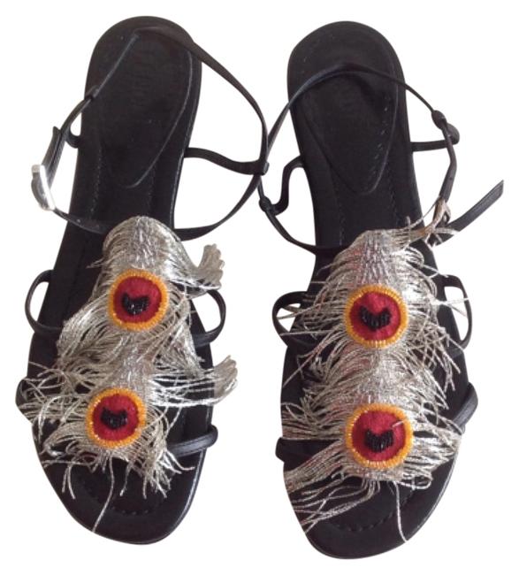 Fendi Black Rx21 Sandals 