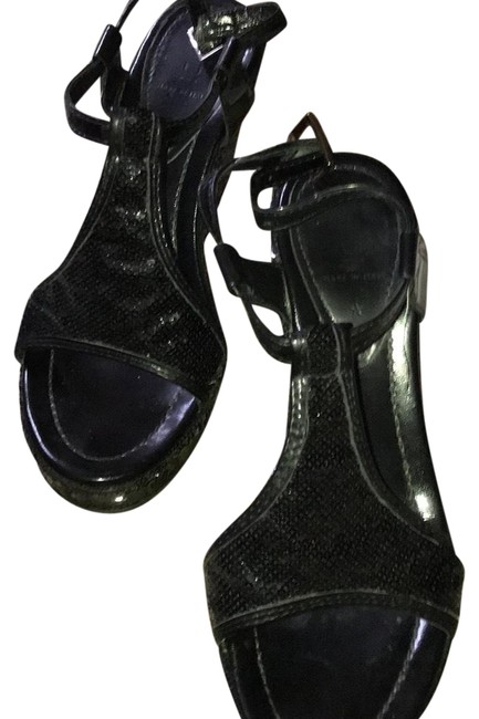 Fendi Black Sequin Sandals Formal Shoes 