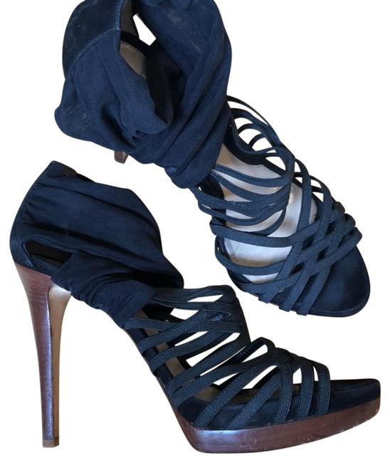 Fendi Black Strappy Pumps 