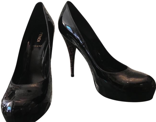 Fendi Black Superstar Platform Decollete Pumps 