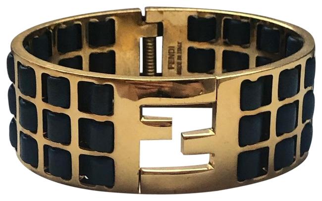 Fendi Blue and Gold Rare Cobalt Fendista Bracelet