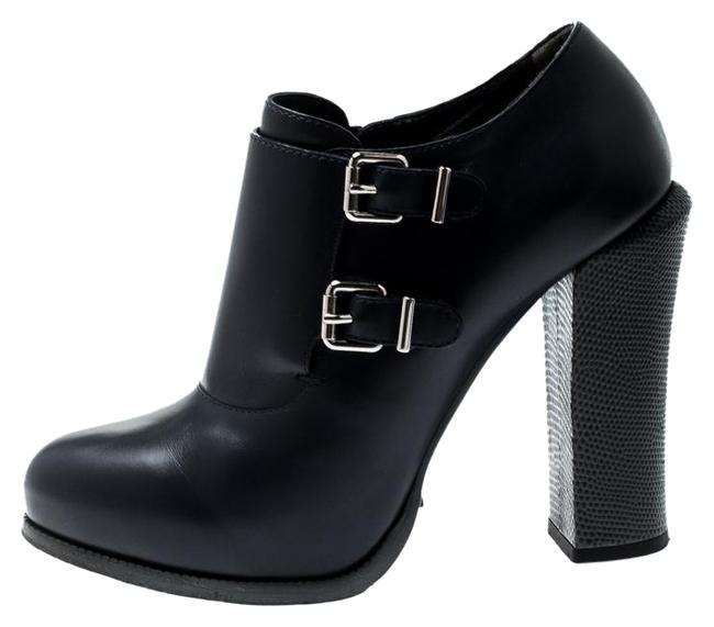 Fendi Blue Indigo Leather Ankle Boots Booties 