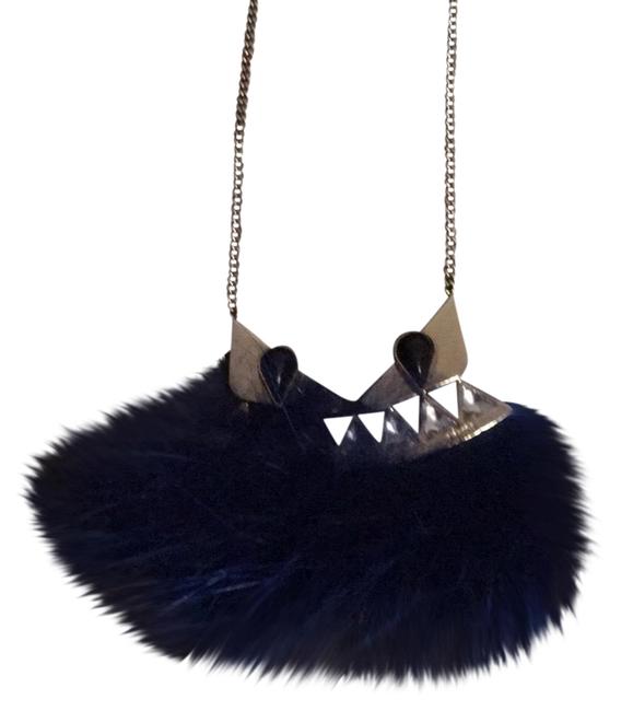 Fendi Blue Silver Monster Necklace
