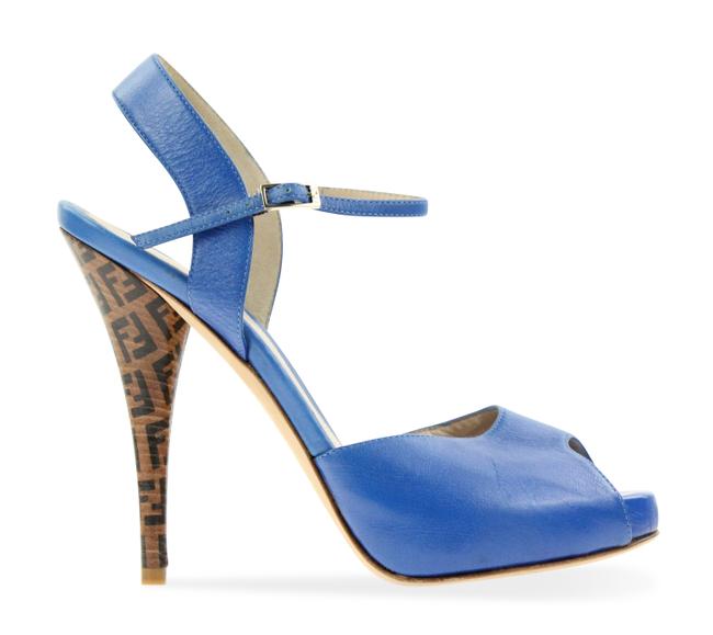Fendi Blue Zucca Heel Pumps 