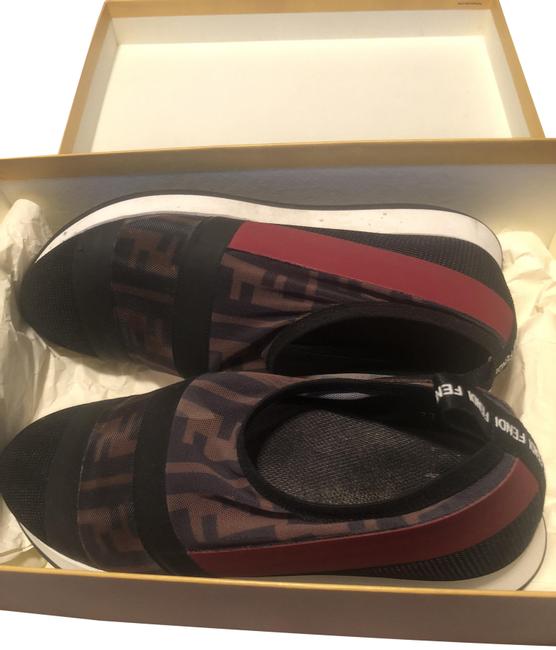 Fendi Brown Black Runway Mesh Sneakers 