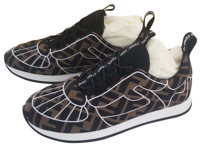 Fendi Brown Ffreedom Logo Trainers Sneakers 