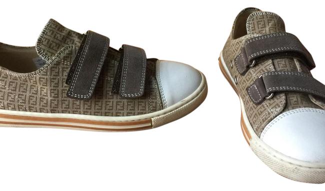 Fendi Brown Kids Sneakers 