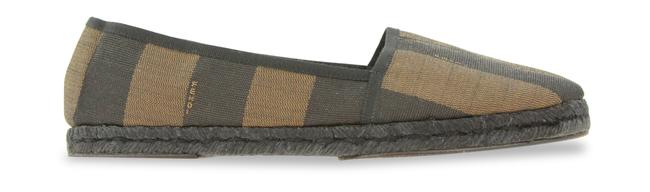 Fendi Brown Penguin Espadrille Flats 