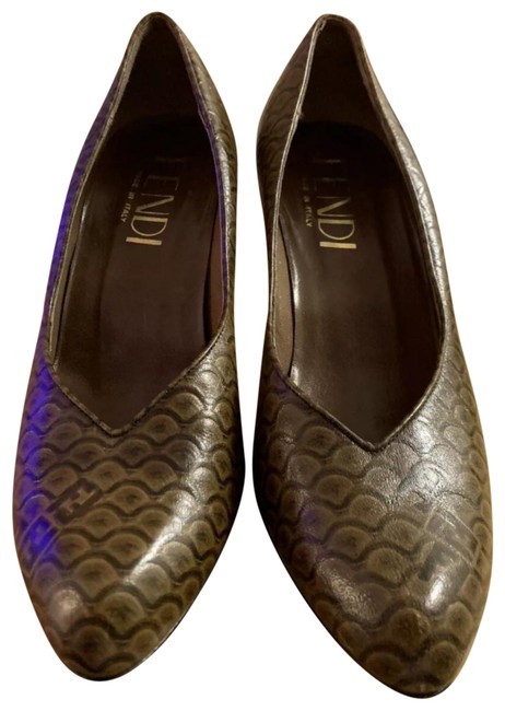 Fendi Brown Rare Leather Pumps 