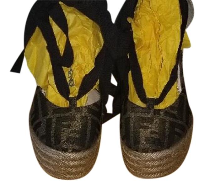 Fendi Brown Neutral Wedges 